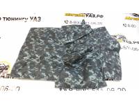 Коврик под рычаги УАЗ 469 омон (серый камуфляж) прострочка ромбом